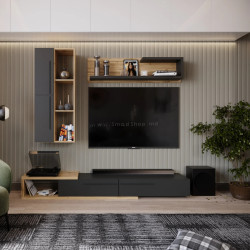 Гостиная Tempo Kondela Kalvados 2 (Tacho Oak/Anthracite)
