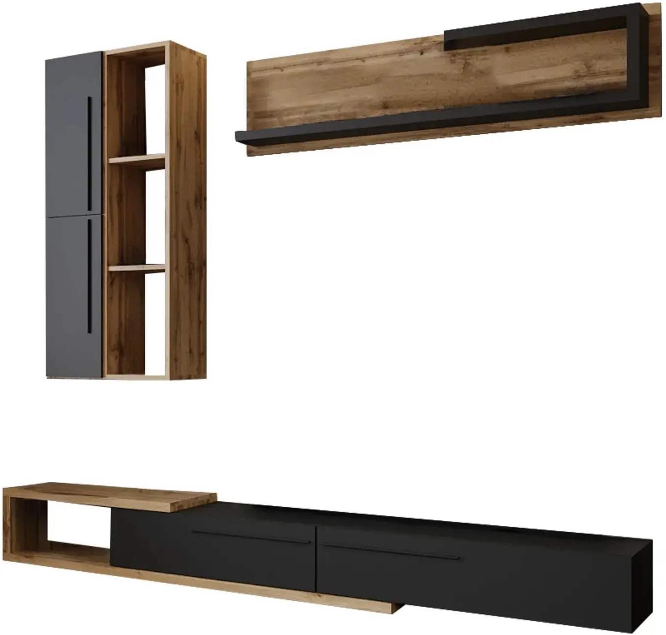 Гостиная Tempo Kondela Kalvados 2 (Tacho Oak/Anthracite) - 4
