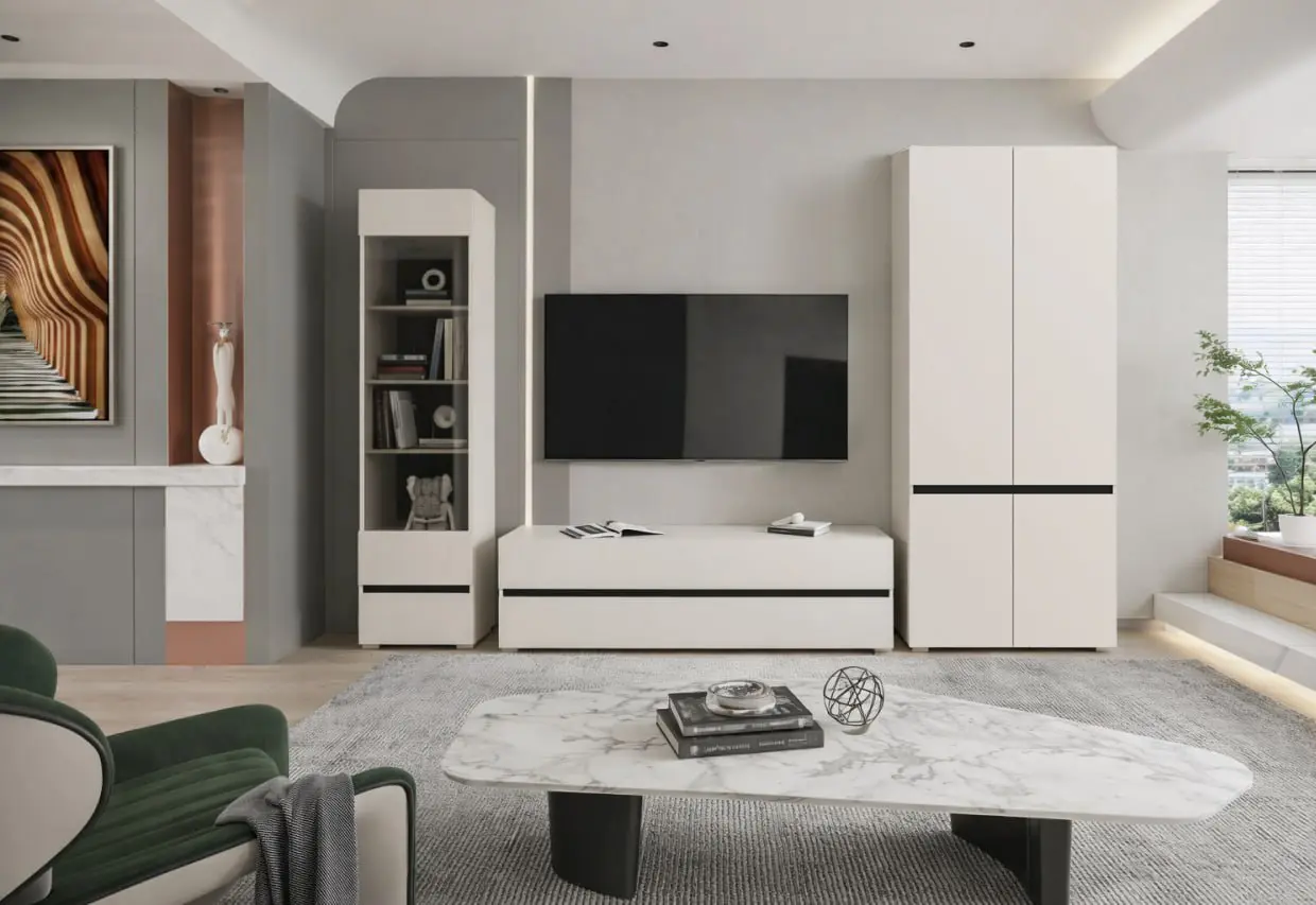 Гостиная Yasen Лондон Exclusive 1 SZF4D/RTV2S/REG1W1S (Кашемир/Антрацит)