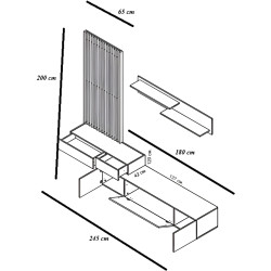 Гостиная Yasen Ребека (Дуб Артизан/Нимфея Альба) Thumb