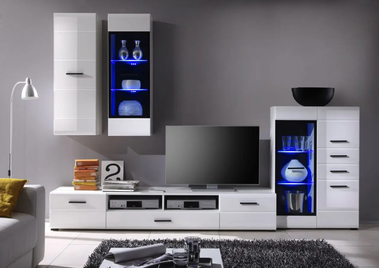 Living Yasen Vusher Exclusive 3 RTV2D1S/REG 1W2D2S L/P/SFW 1D/SFW 1W (Nymphaea Alba/Gloss White)