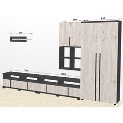 Гостиная Ambianta Duet 1 3.25м (Самоа Белый/Серый) Thumb