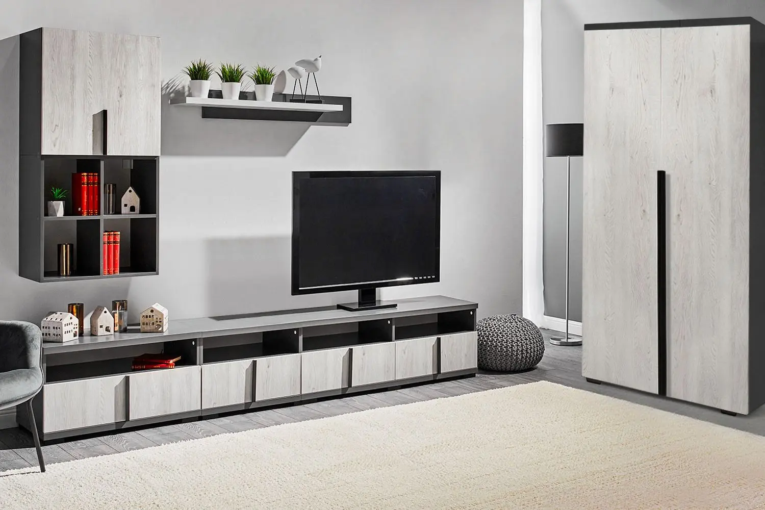 Гостиная Ambianta Duet 1 3.25м (Самоа Белый/Серый)