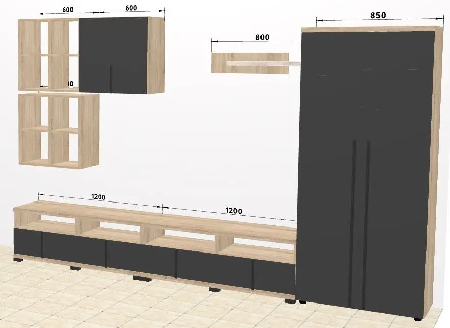 Living Ambianta Duet 2 3.25m (Bardolino/Gri)