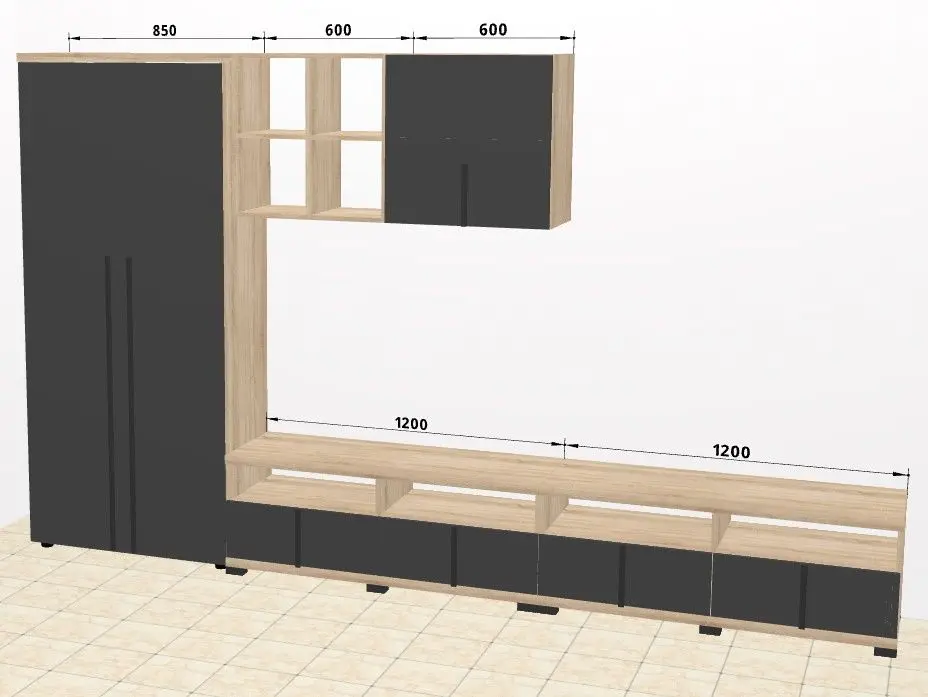 Living Ambianta Duet 3 3.25m (Bardolino/Gri)