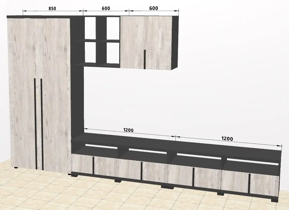 Living Ambianta Duet 3 3.25m (Samoa Alb/Gri)