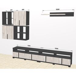 Гостиная Ambianta Duet 5 2.4м (Самоа Белый/Серый) Thumb