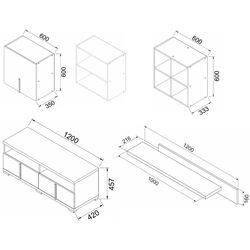 Гостиная Ambianta Duet 5 2.4м (Самоа Белый/Серый) Thumb