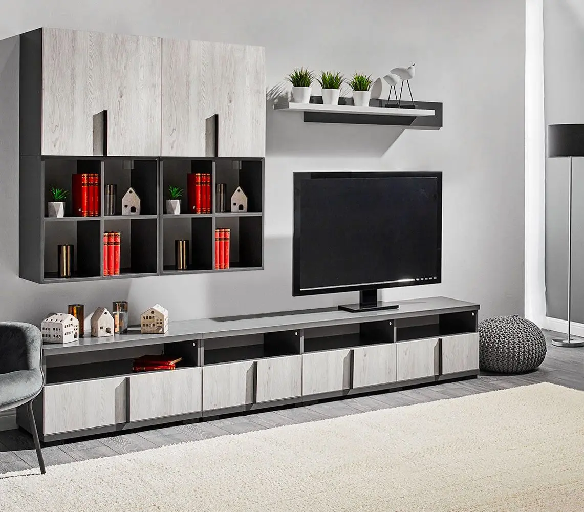 Гостиная Ambianta Duet 5 2.4м (Самоа Белый/Серый)