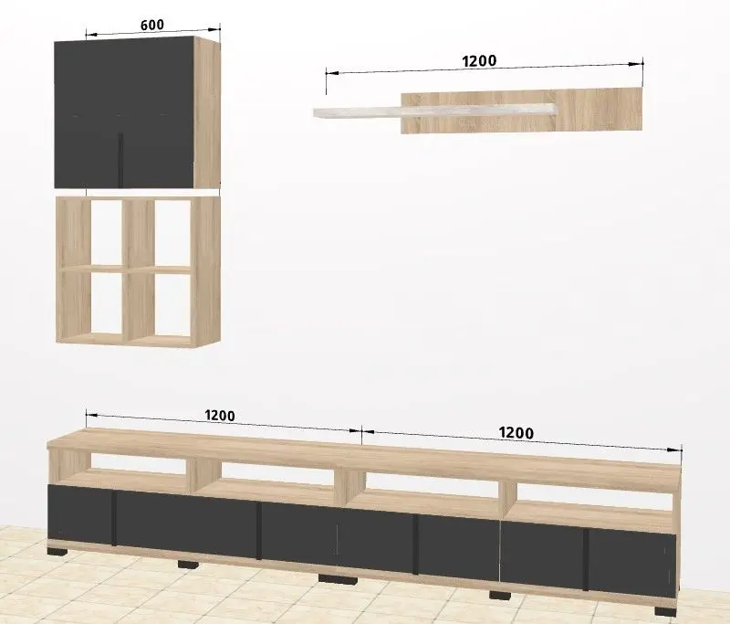 Living Ambianta Duet 6 2.4m (Bardolino/Gri)