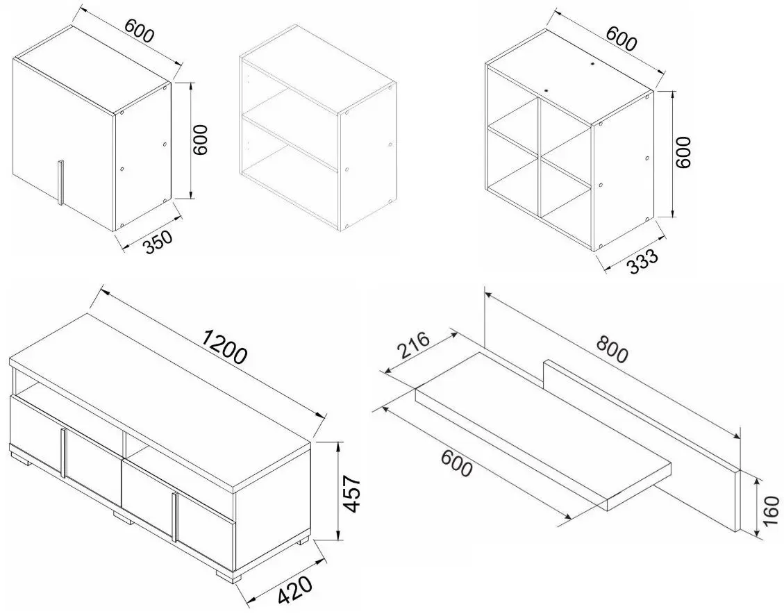 Гостиная Ambianta Duet 7 2.4м (Бардолино/Серый)