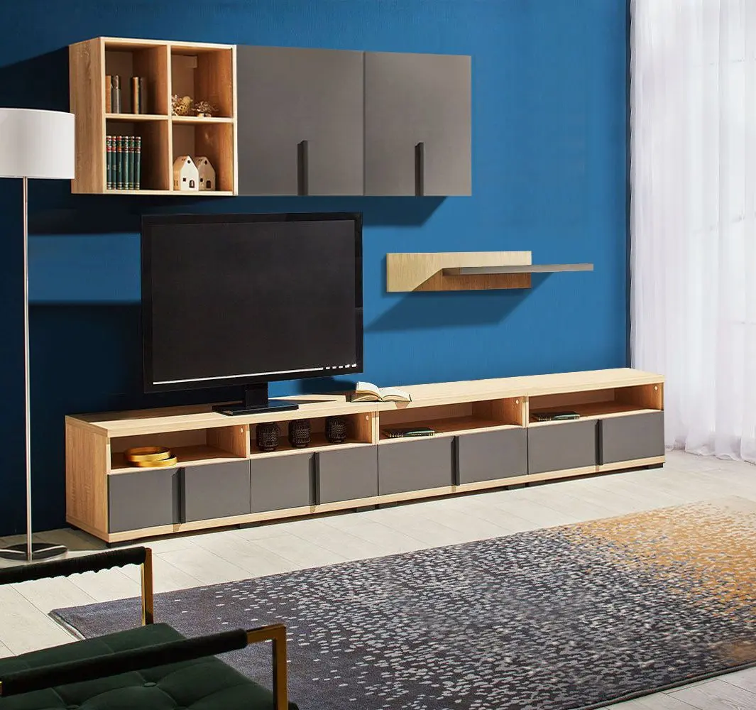 Гостиная Ambianta Duet 7 2.4м (Бардолино/Серый)