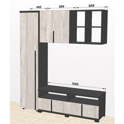Living Ambianta Duet 8 1.6m (Samoa Alb/Gri) Thumb