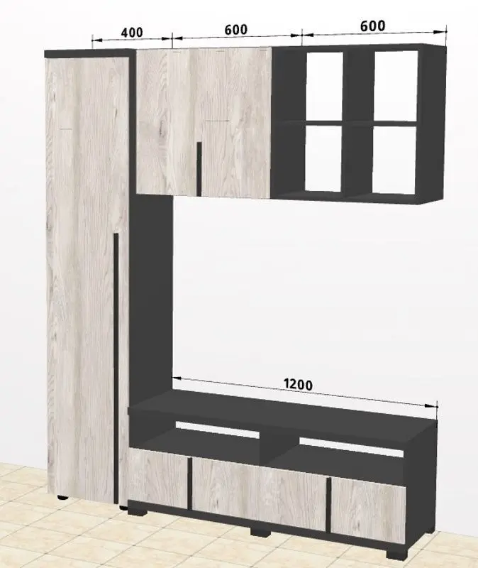 Living Ambianta Duet 8 1.6m (Samoa Alb/Gri)