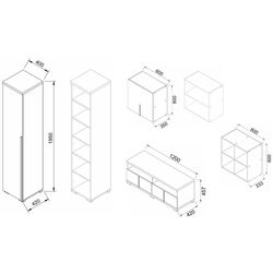 Living Ambianta Duet 8 1.6m (Samoa Alb/Gri) Thumb