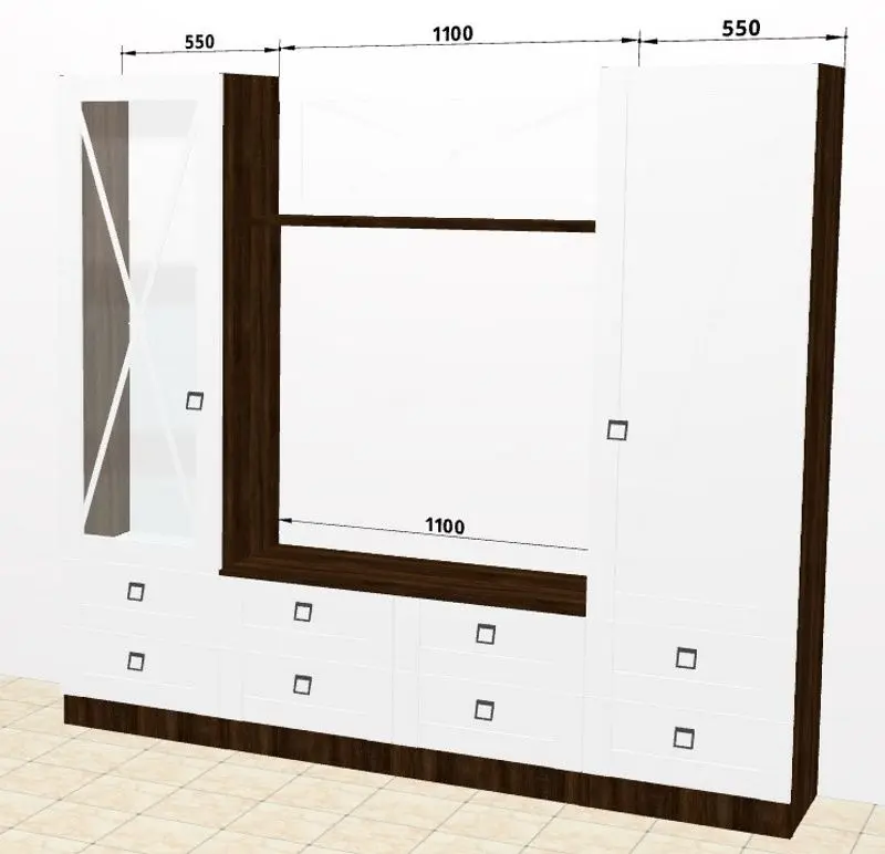 Гостиная Ambianta Eldorado 4 2.2м (Белый)