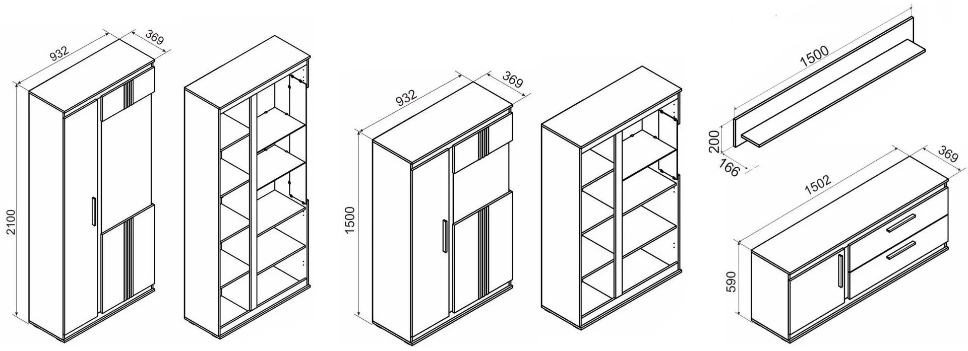 Гостиная Ambianta Florence 3.36м (Артизан/Кремовый)