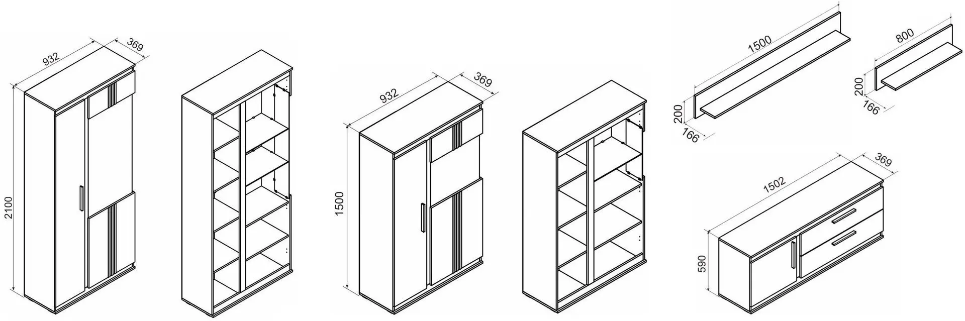 Гостиная Ambianta Florence II 3.36м (Катания/Фунго)