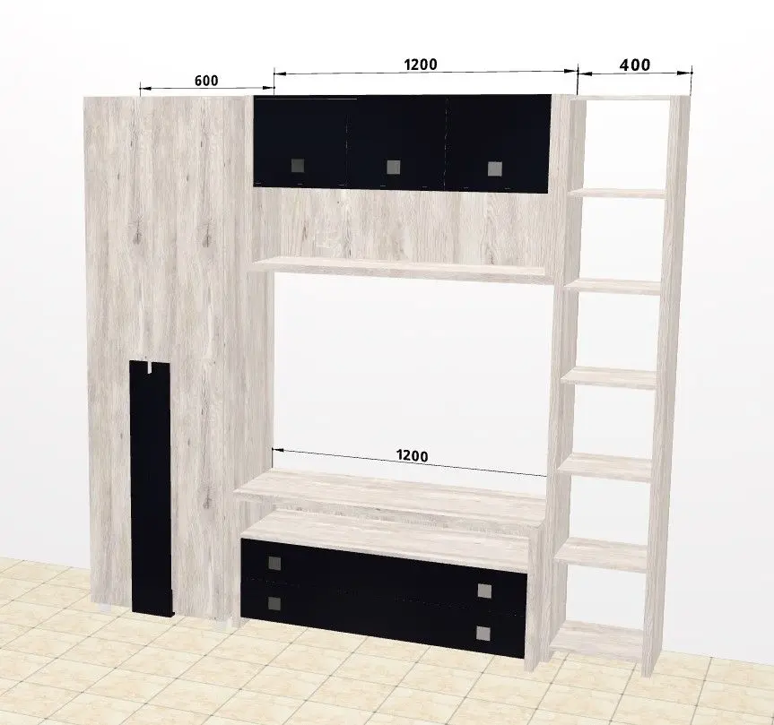 Гостиная Ambianta Oscar 2 2.2м (Самоа Белый)