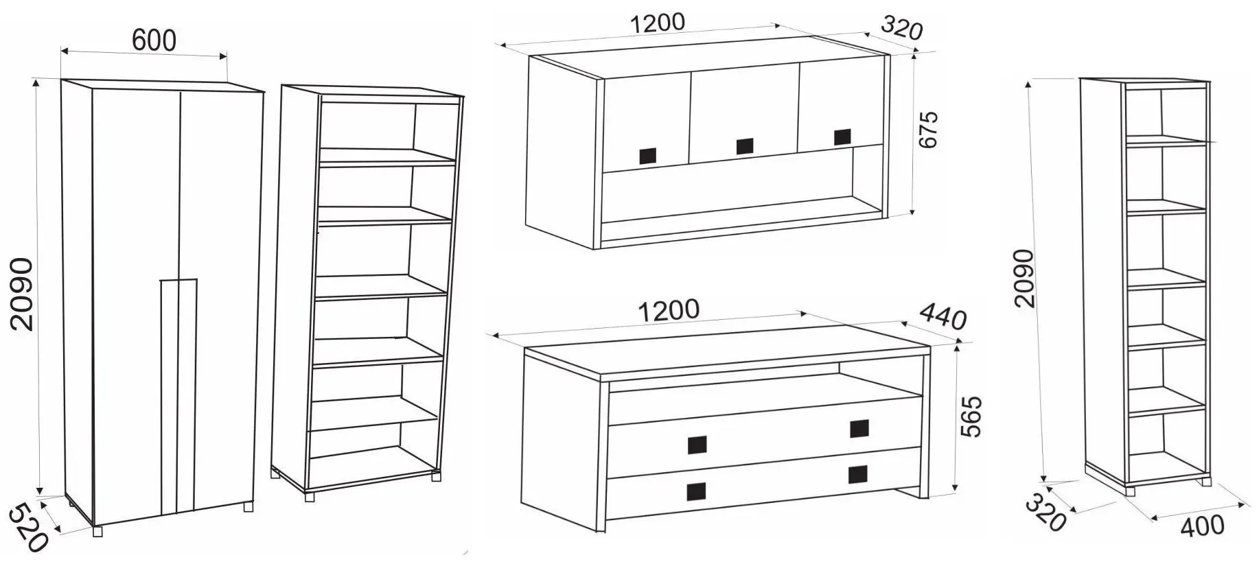 Гостиная Ambianta Oscar 2 2.2м (Самоа Белый)