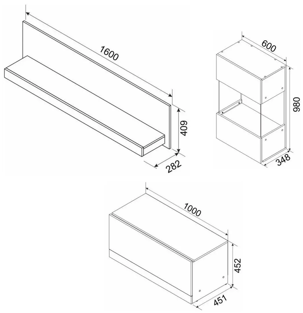 Living Ambianta Palermo 1 3.0m (Alb/Bardolino)