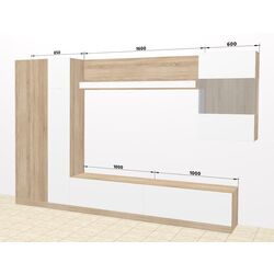 Living Ambianta Palermo 2 3.05m (Alb/Bardolino) Thumb