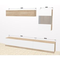 Living Ambianta Palermo 3 2.6m (Alb/Bardolino) Thumb