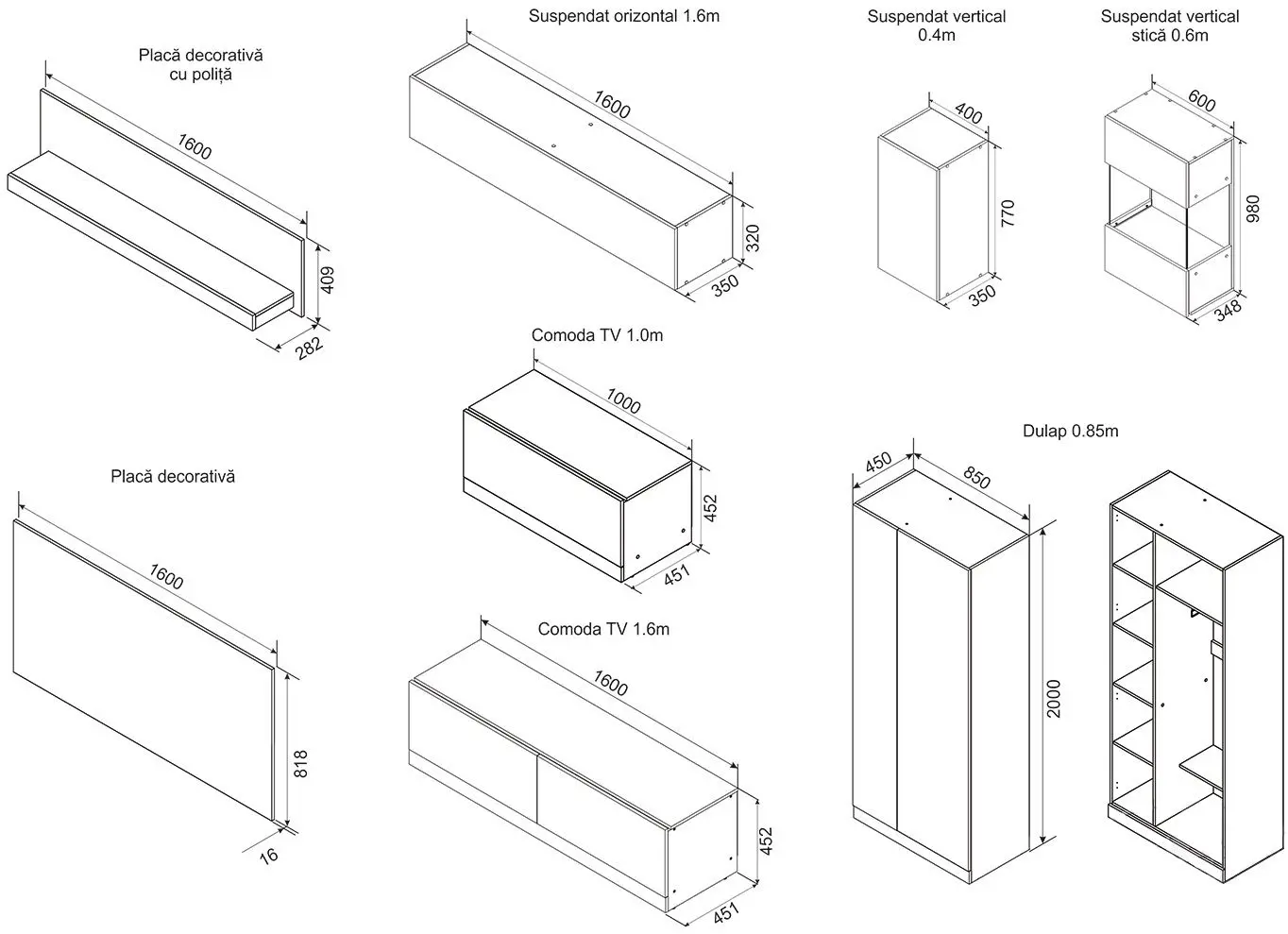 Living Ambianta Palermo 3.4m (Alb/Bardolino)