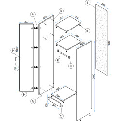 Living Arta Mobilei G01 AM112 (Sonoma Oak/Graphite) Thumb