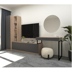 Living Arta Mobilei G01 AM112 (Sonoma Oak/Graphite) Thumb