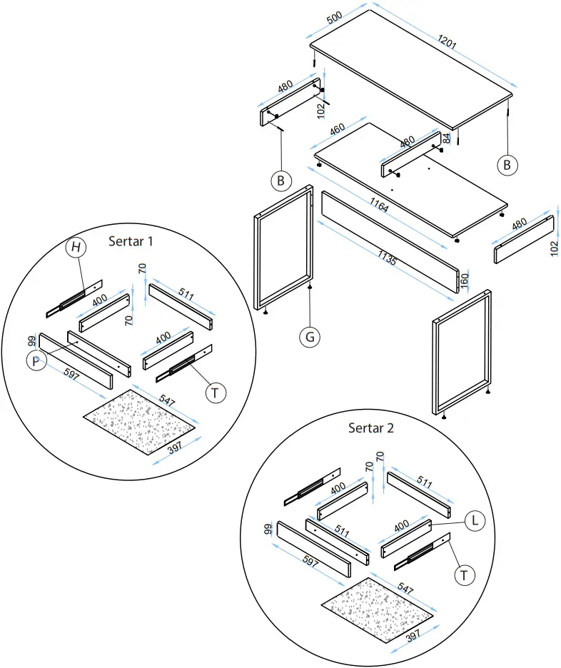 Living Arta Mobilei G01 AM112 (Sonoma Oak/Graphite)