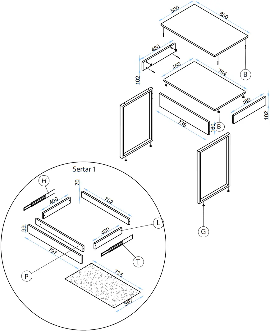 Гостиная Arta Mobilei G06 AM117 (Sonoma Oak/Graphite)