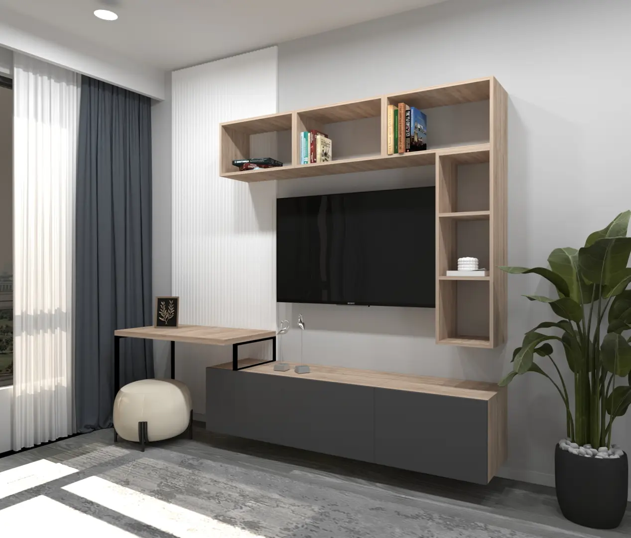 Гостиная Arta Mobilei G08 AM119 (Sonoma Oak/Graphite)