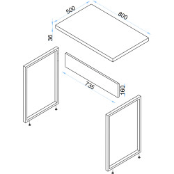 Living Arta Mobilei G09 AM120 (Sonoma Oak/Graphite) Thumb