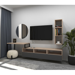 Living Arta Mobilei G09 AM120 (Sonoma Oak/Graphite) Thumb