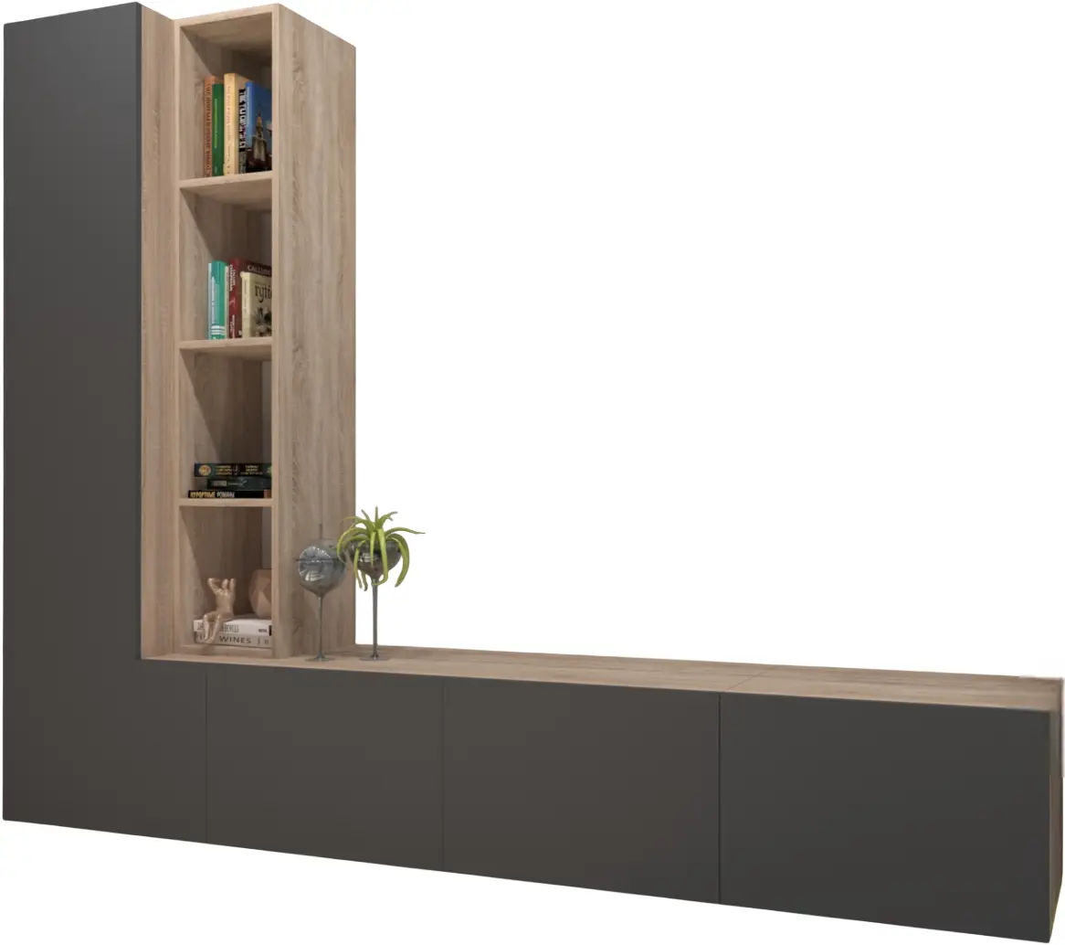 Living Arta Mobilei G15 AM126 (Sonoma Oak/Graphite)