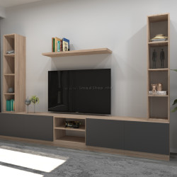 Гостиная Arta Mobilei G17 AM128 (Sonoma Oak/Graphite)