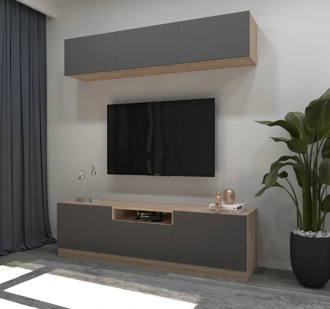 Гостиная Arta Mobilei G18 AM129 (Sonoma Oak/Graphite)