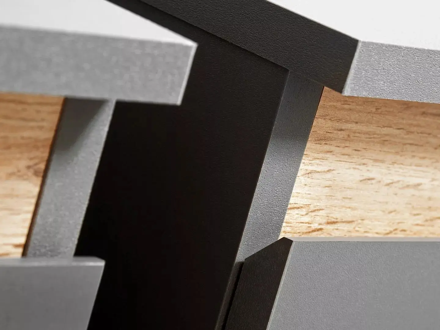 Living ASM Modo ANWT MD 1.7m (Anthracite/Wotan Oak)