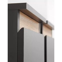 Living ASM Modo ANWT MD 1.7m (Anthracite/Wotan Oak) Thumb