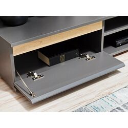 Living ASM Modo ANWT MD 1.7m (Anthracite/Wotan Oak) Thumb