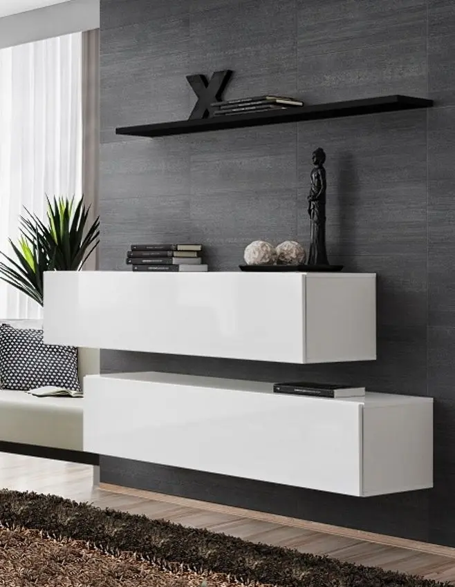 Living ASM Switch II WWS SW SB2 1.3m (White Gloss/White Matt/Black Matt)