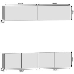 Living Belini Imperium IMP 6/5/W/DWW/0/0 2.0m (Wotan Oak/White High Gloss) Thumb