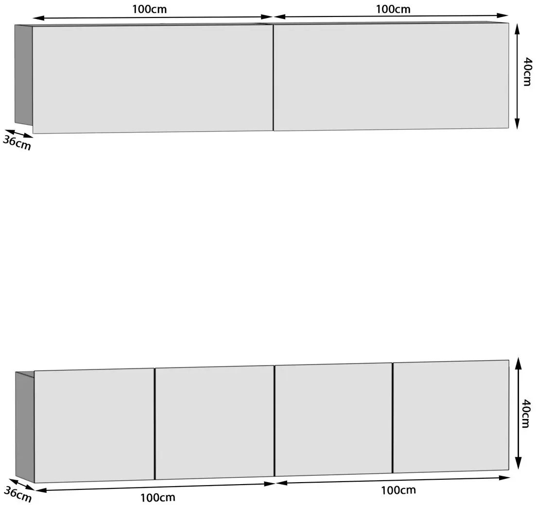 Гостиная Belini Imperium IMP 6/5/W/WWDW/0/0 2.0m (White High Gloss/Wotan Oak)