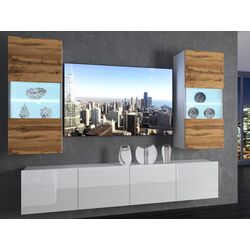 Living Belini Imperium IMP 7/5/W/DWW/0/0 2.0m (Wotan Oak/White High Gloss) Thumb