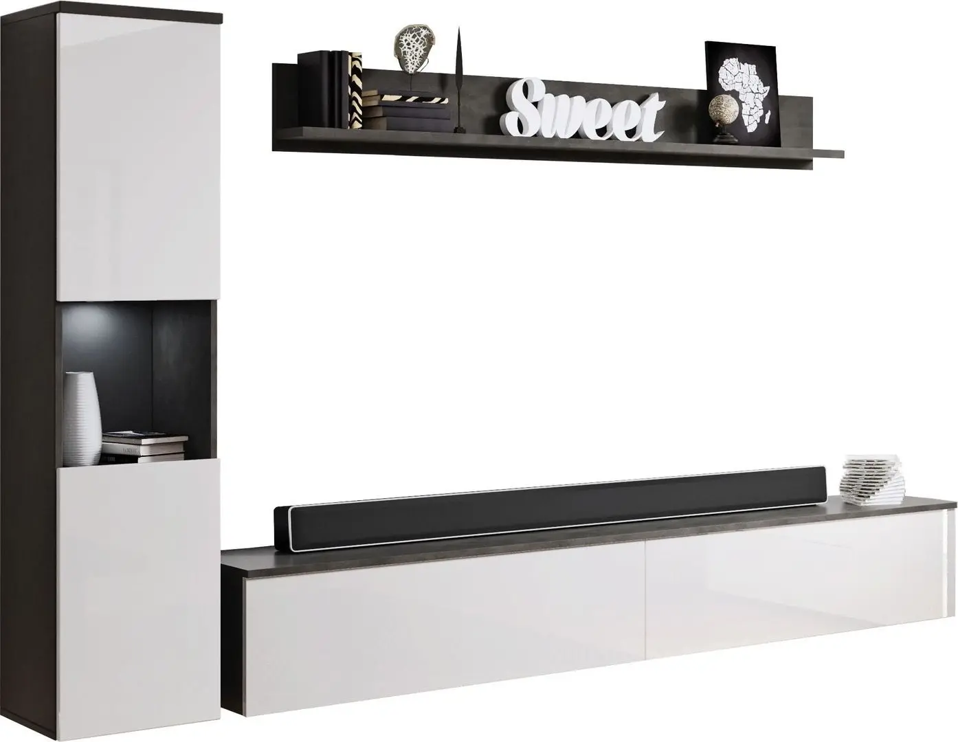 Living Bratex Paris (Matera/White Gloss)