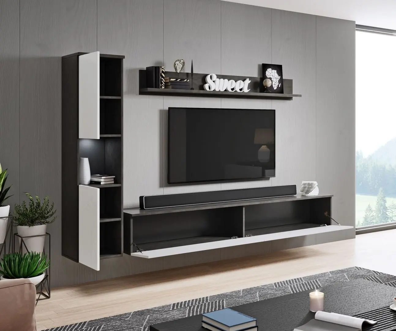 Living Bratex Paris (Matera/White Gloss)