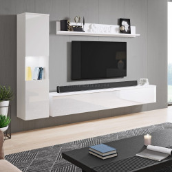 Living Bratex Paris (White/White Gloss)