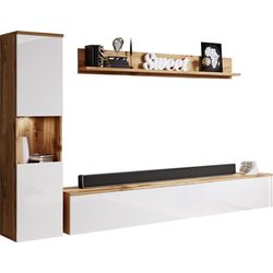 Living Bratex Paris (Wotan Oak/White Gloss) Thumb