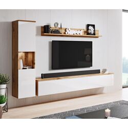 Living Bratex Paris (Wotan Oak/White Gloss)